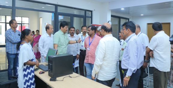 monitry inspector  visited the media center, control room, media certification and monitoring center hanumakonda,