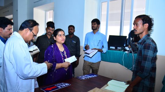 collector visits hospital and medical college in narsampet