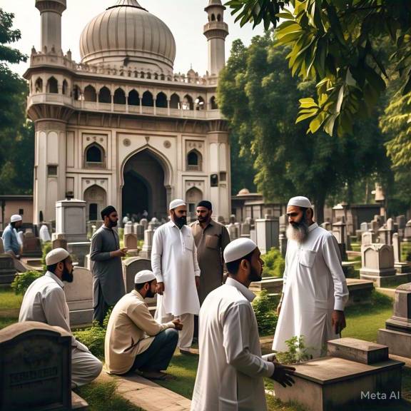 Muslims, cemeteries, mosques, Shab-e-Barat