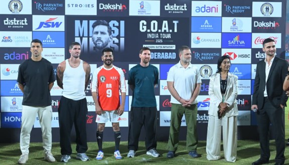 lionel messi football hyderabad
