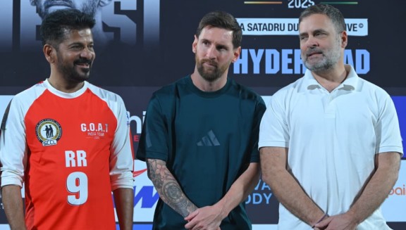 lionel messi football hyderabad