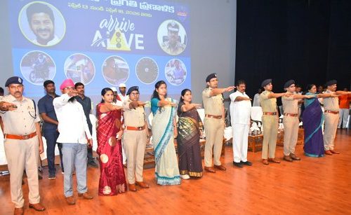 road safty arrive alive warangal police