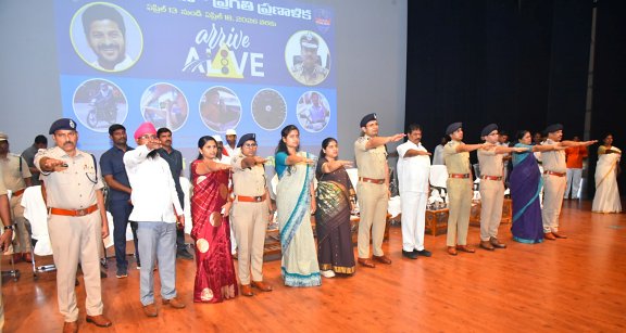 road safty arrive alive warangal police