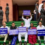 warangal mp kadiyam kavia agitation at parliment