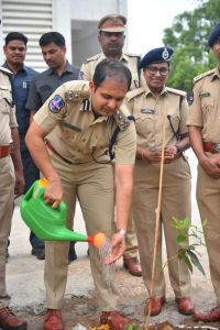 cp warangal police on environment plantation