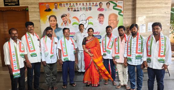 20 BRS Leaders and Workers Join Congress in Station Ghanpur in Presence of MP Dr. Kadiyam Kavya
